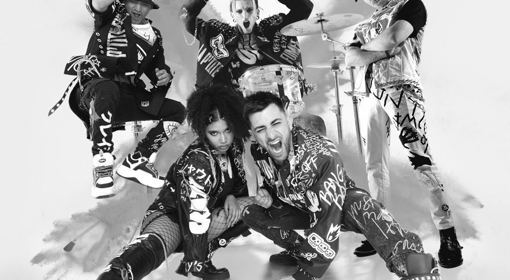 Photo en noir et blanc du groupe de psytrance français La P'tite Fumée