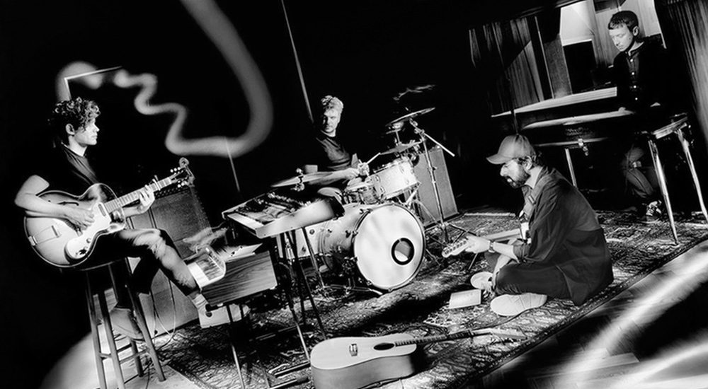 Photo en noir et blanc du group Syd Matters